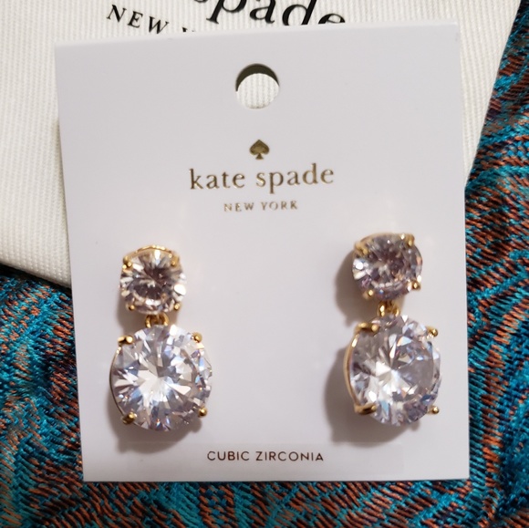 LAST DAY! NWT! KATE SPADE DOUBLE DROP EARRINGS - Picture 2 of 4